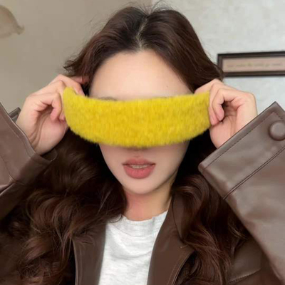 日常外戴卷毛绒宽边发箍女款头箍