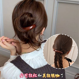 后脑勺高端扭扭夹 不磕头盘发发夹轻奢风高级感头发抓夹女2025新款