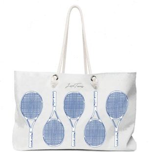 男女网球帆布包网球包定制款 可装 手提袋单肩休闲款 网球风格 球拍