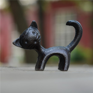 俏皮动物造型纸镇 小狐狸 创意复古铸铁摆件 小猫 铸铁小驴 小狗