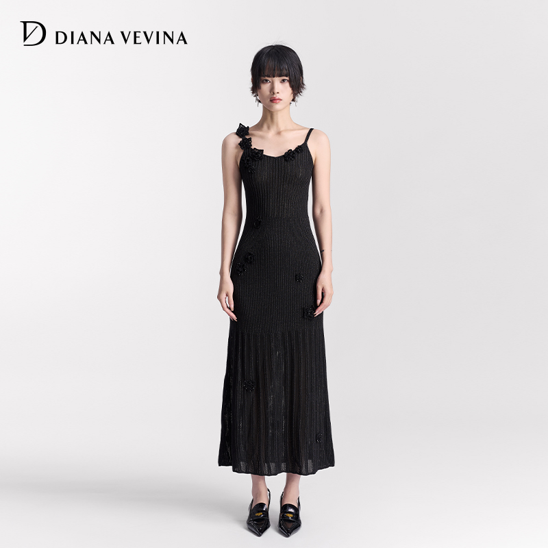 【徐若晗 哈妮克孜同款】DIANAVEVINA2025新款连衣裙女吊带长裙
