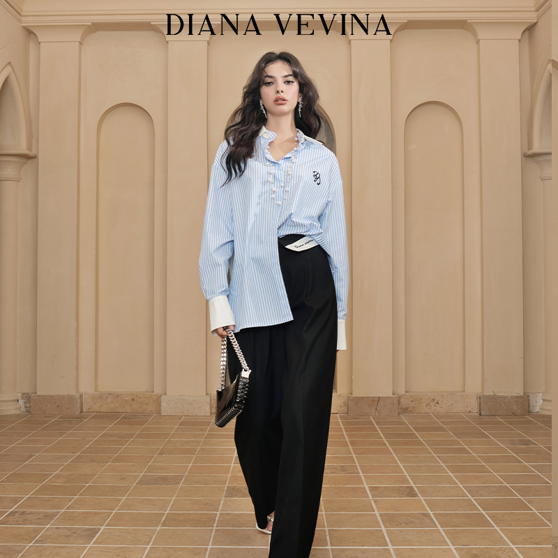 DIANAVEVINA高腰西装长裤休闲