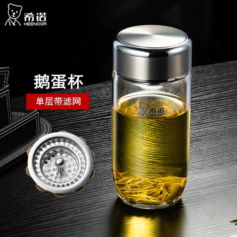 希诺(HEENOOR)单层玻璃杯男士高档商务办公泡茶杯带滤网大容量车高性价比高么？