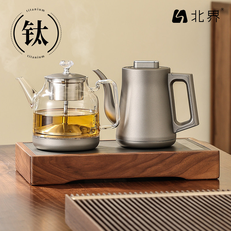 纯钛电热水壶全自动双上水茶桌嵌入式泡茶专用保温一体快煮壶家用