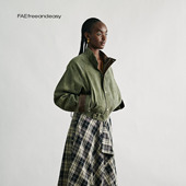 绿色外套秋季 新款 立领猎装 夹克巴恩风机车工装 FAE 碧珀追迹