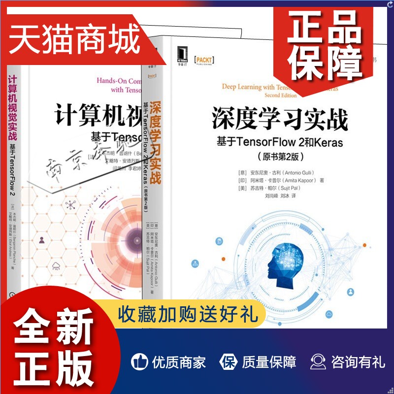 正版2册基于tensorflow2+ keras