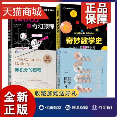 正版 4册 微积分的历程 从牛顿到勒贝格+简单微积分+微积分的奇幻旅程+奇妙数学史 从代数到微积分 普林斯顿微积分读本 习题 微积