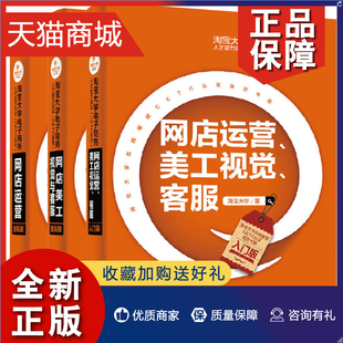 网店运营 修设计参考指南 美工视觉 网店运营教程图书籍 客服 网店美工视觉与客服 入门版 正版 淘宝店铺装 共3本 提高版