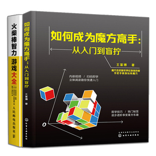 2册 魔方还原技巧 魔方入门基础知识书 正版 复原方法 从入门到盲拧 如何成为魔方gao手 火柴棒智力游戏大全 练习步骤 思维提升思