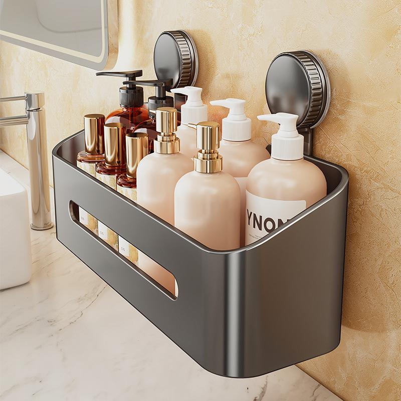 浴室卫生间吸盘置物架子不锈钢免打孔厕所洗手洗漱台墙上收纳架