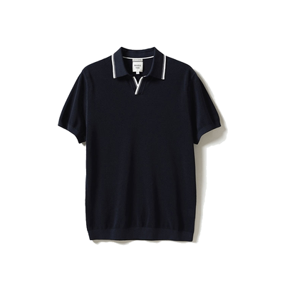 西印度群岛海岛棉POLO领针织衫