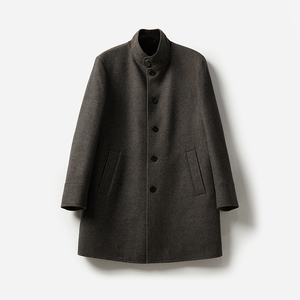 *意大利初剪羊毛羊绒拔针海狸内胆90白鹅绒服皮草外套MWT06015