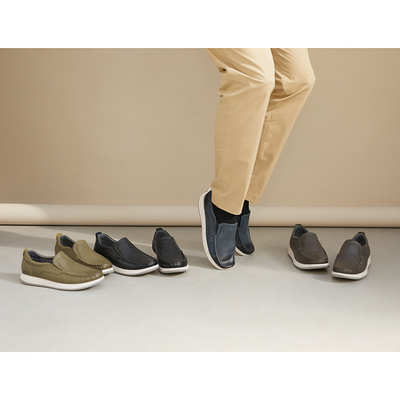 磨砂牛皮舒适真皮一脚蹬乐福鞋男