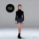 演出服 上衣百搭练习服基础款 2026冬季 女童拉丁摩登舞螺纹高领长袖