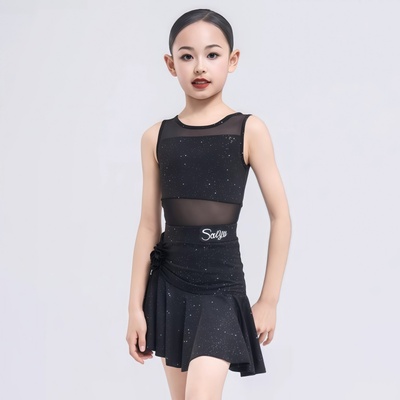 夏季新款女童拉丁舞服吊带练习服