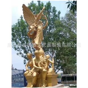 大型西洋景观人物铸铜雕塑小天使铜像欧式园林景观摆件