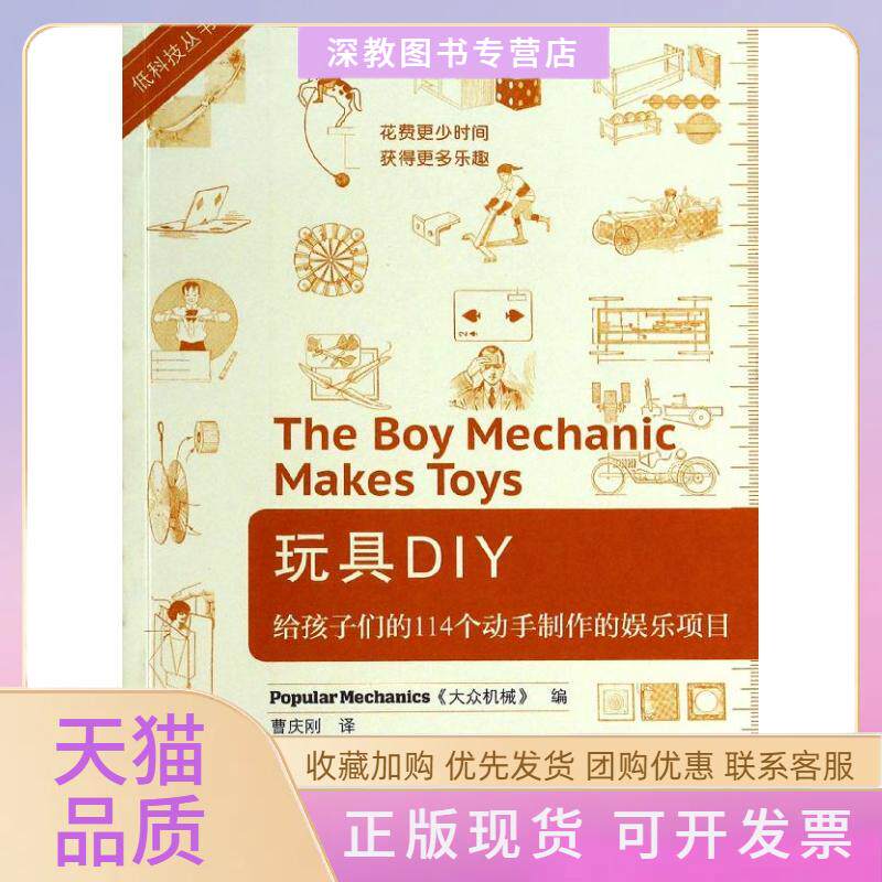 【正版书包邮】玩具DIY给孩子们的114个动手制作的娱乐项目低科技丛书美国大众机械者曹庆刚者中国青年出版社