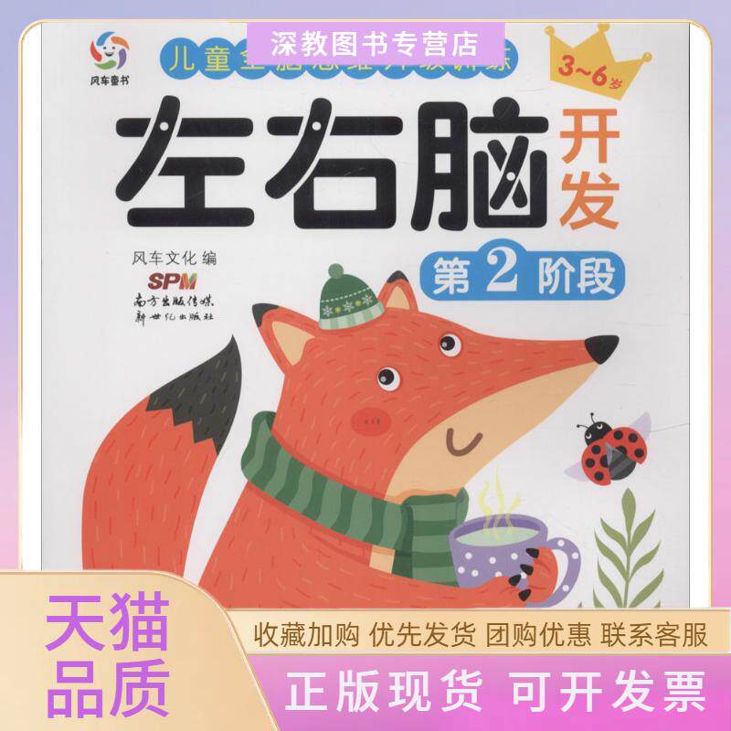 【正版书包邮】左右脑开发第2阶段儿童全脑思维升级训练新世纪风车文化