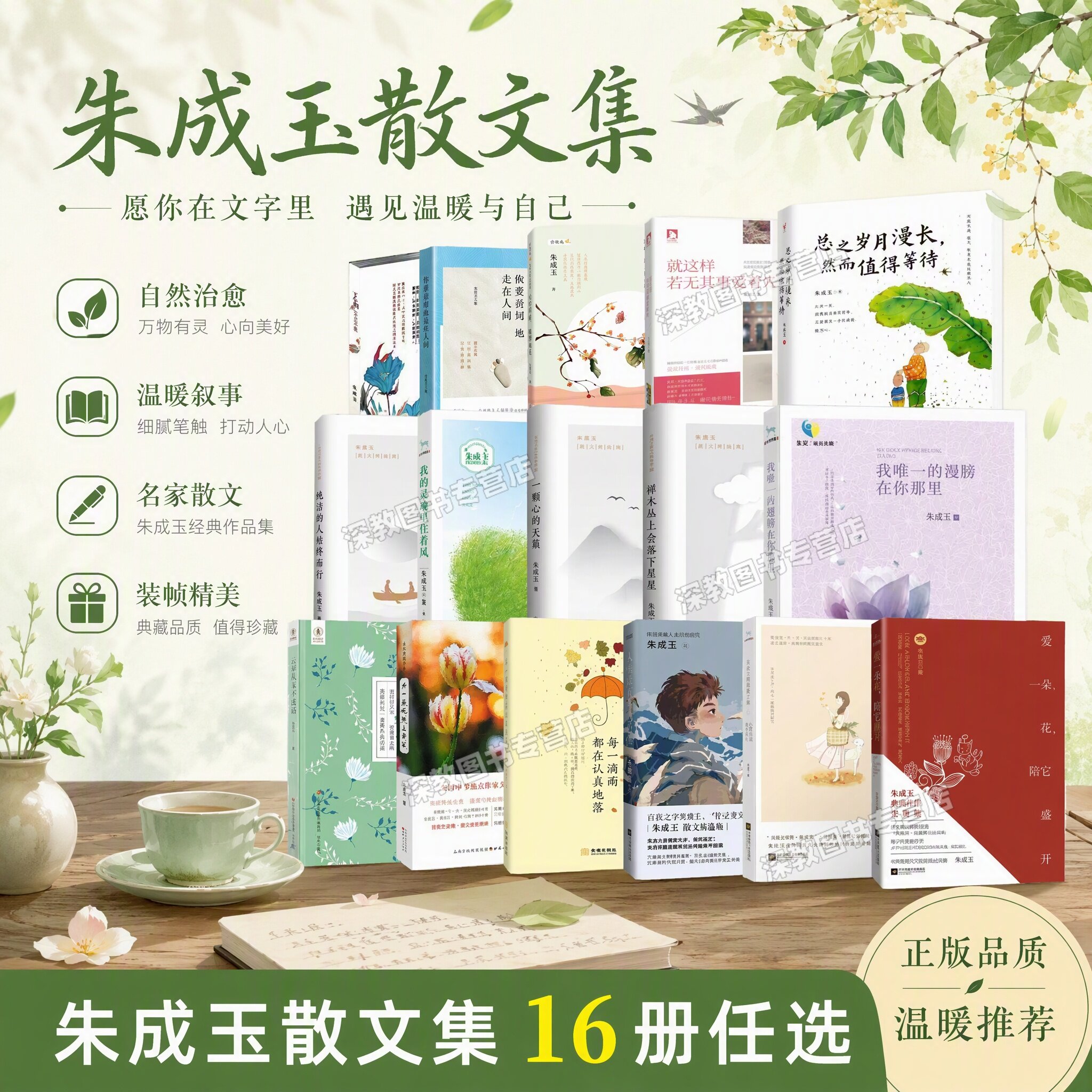 【朱成玉散文集16册任选】正版爱一朵花陪它盛开+心有余温尚可暖秋+我的翅膀在你那里+人生没有多余的疼+我的灵魂里住着风文学书籍