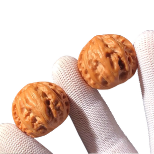 野生秋子文玩核桃小手捻精品山核桃盘玩把手把件狮子头练手球古玩