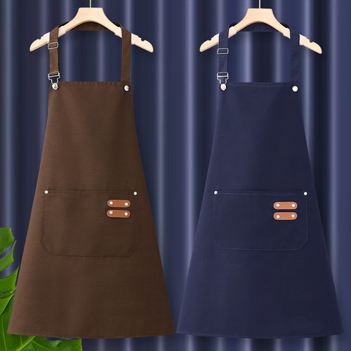 纯棉帆布围裙可调节工作服