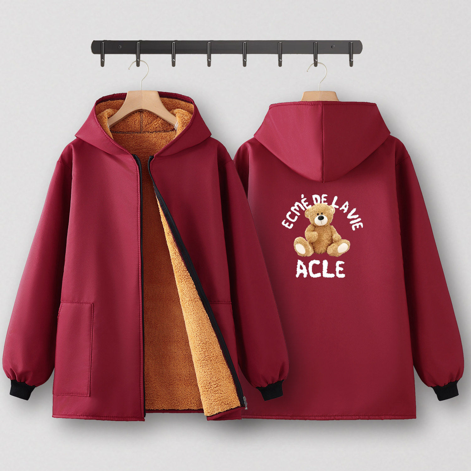 服务员围裙厨房家用罩衣女新款加绒加厚防水防油流行定制工作服男