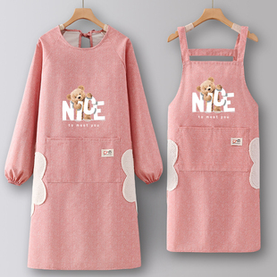 耐磨围裙厨房家用2025新款罩衣女定制做饭年轻上班工作服餐饮专用