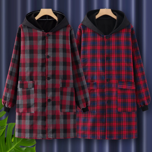 男围裙厨房家用2025新款大码罩衣秋冬款女工作服冬季加绒加厚保暖