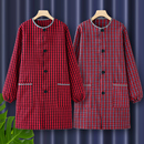 薄款 纯棉餐饮夏季 做饭 围裙女2025新款 工作服罩衣厨房家用上班长袖