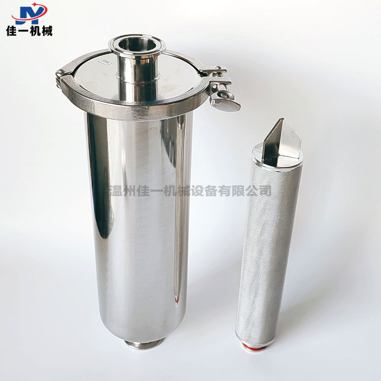 全不锈钢直通式快装管道过滤器卫生级快装管道过滤器+不锈钢滤芯