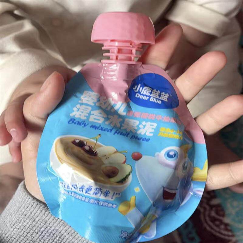 热销小鹿蓝蓝 婴幼儿混合水果泥】婴标纯果浆果泥