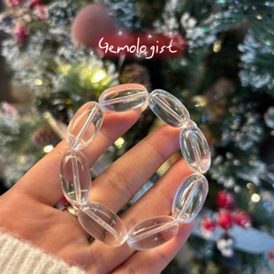 【新品 露珠未凝】天然巴西白水晶手链净化之王手串饰品礼物