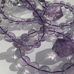 玻利维亚紫水晶天空之镜全净体天然手串女生紫色手饰礼物消费券