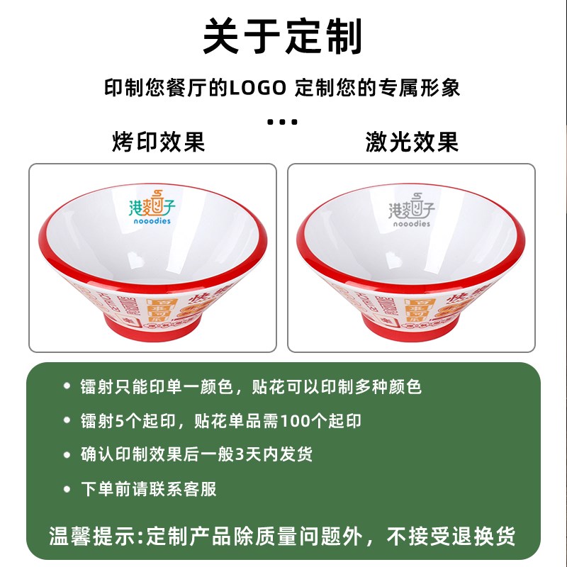 速发密胺复古国潮拉面碗创意螺蛳粉碗麻辣烫碗云吞汤粉碗冒菜斗笠