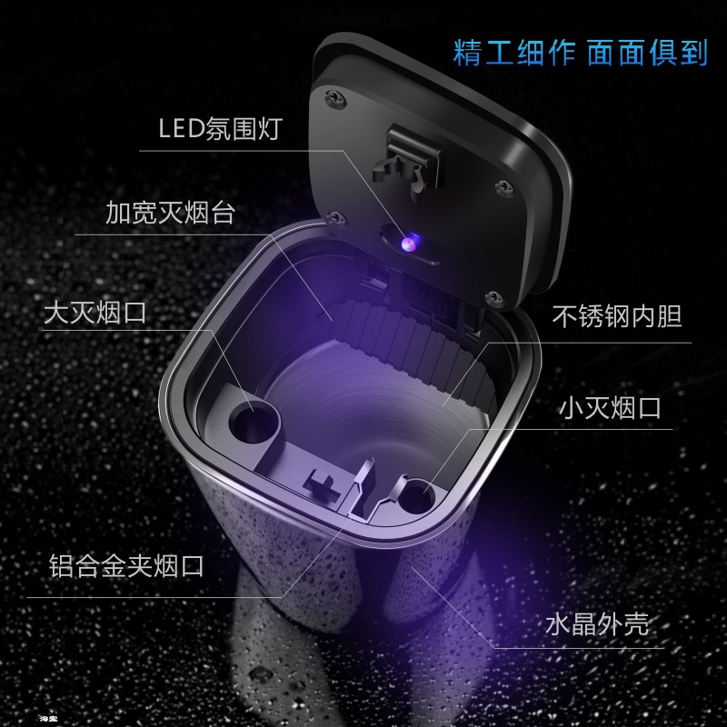 速发哈弗M6 H H5 H2S H1 F5 F7X车载烟灰缸方形车用烟灰盒罐