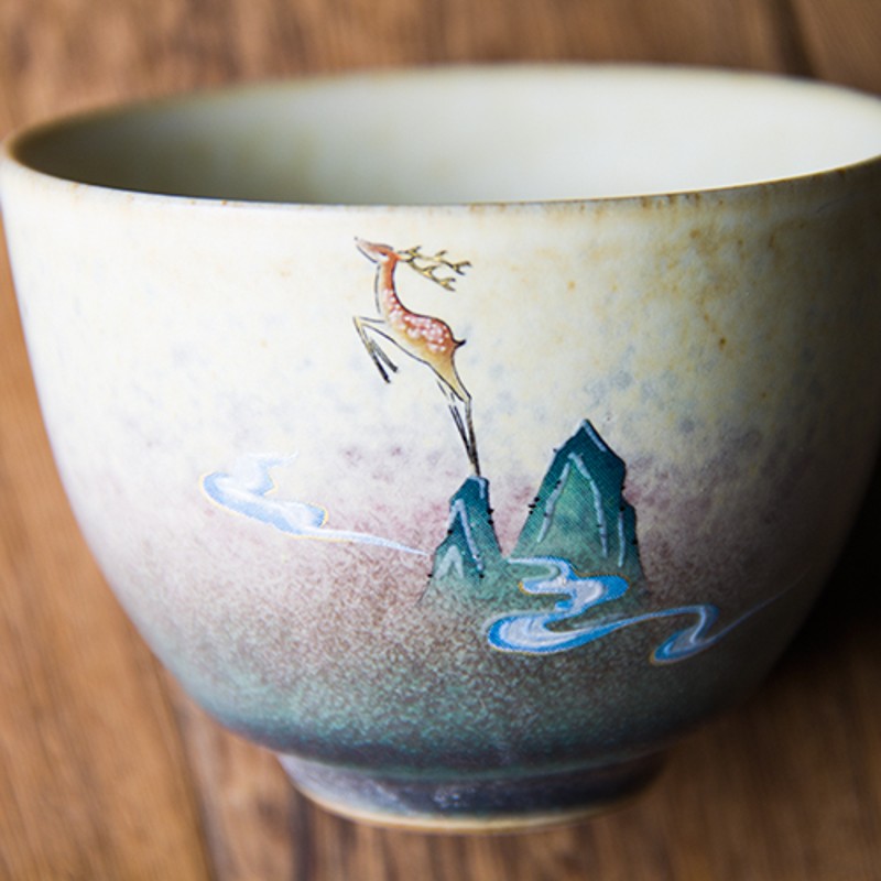 速发景德镇手工陶瓷品茗杯复古茶杯手绘功夫茶具闻香杯主人个人杯