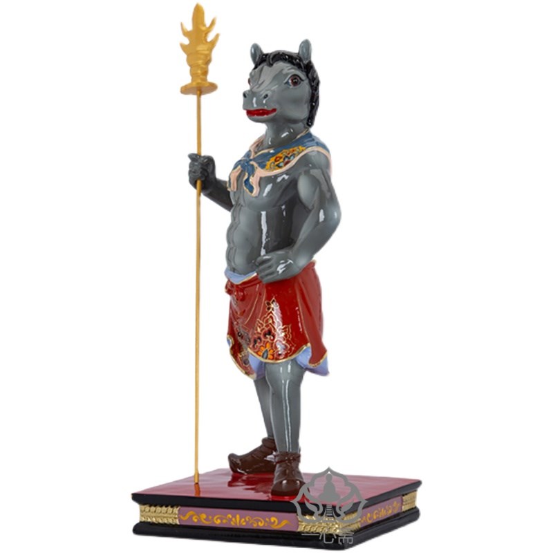 速发一心斋 16寸树脂彩绘牛头马面神像地府鬼卒勾魂使者冥府差役