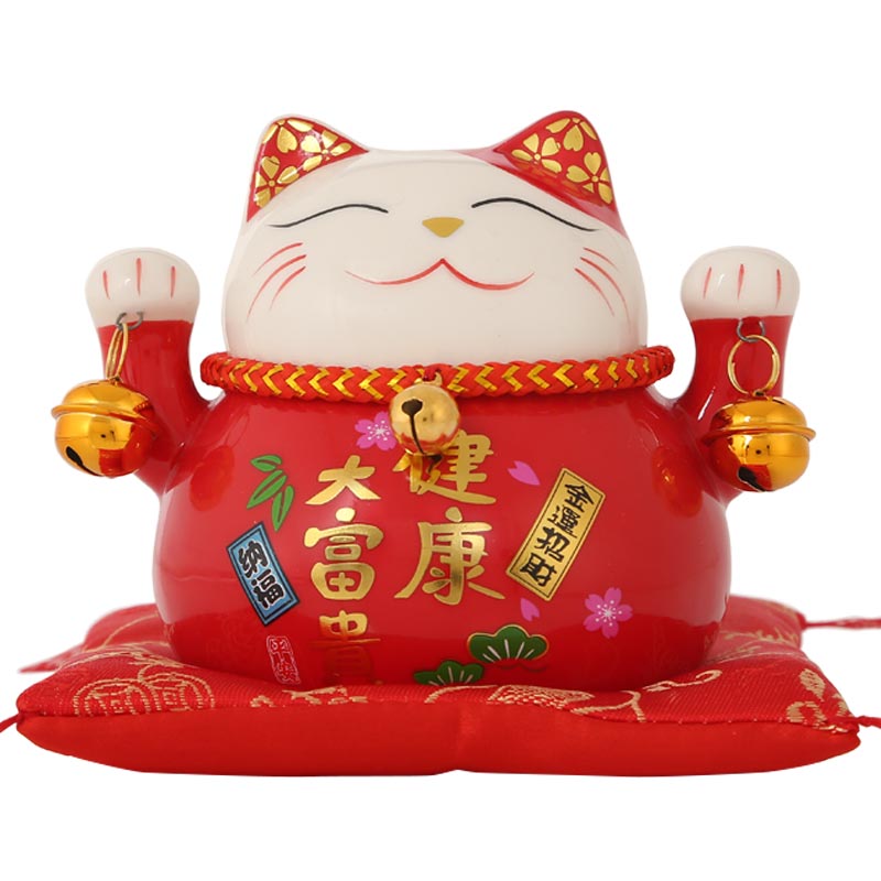 速发 陶瓷招财猫摆件存钱罐储蓄罐店铺开业创意礼品摆设2