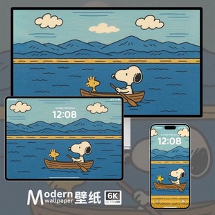 史努比4K超高清壁纸iPhone手机苹果ipad平板电脑可爱治愈卡通壁纸
