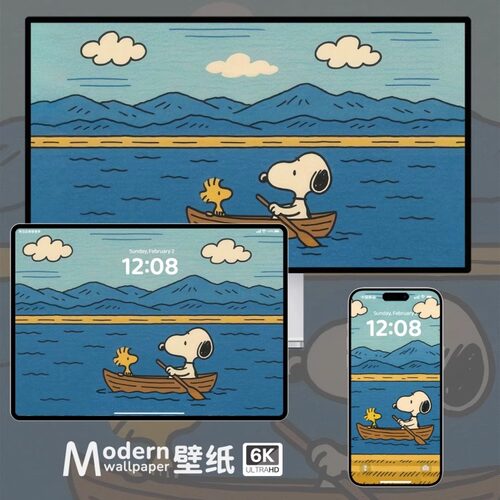 史努比4K超高清壁纸iPhone手机苹果ipad平板电脑可爱治愈卡通壁纸