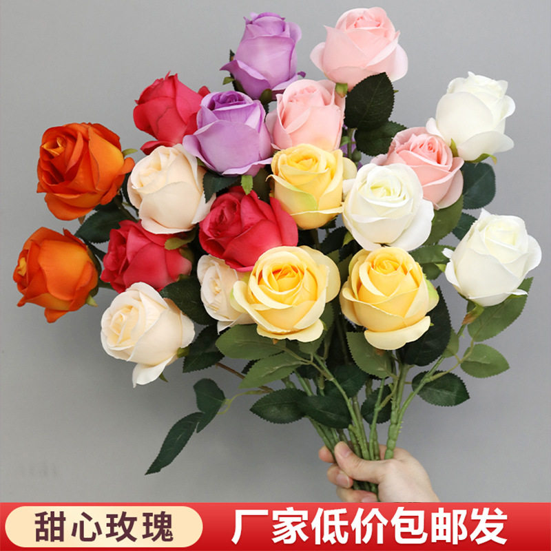 甜心玫瑰仿真花婚庆用花仿真绿植
