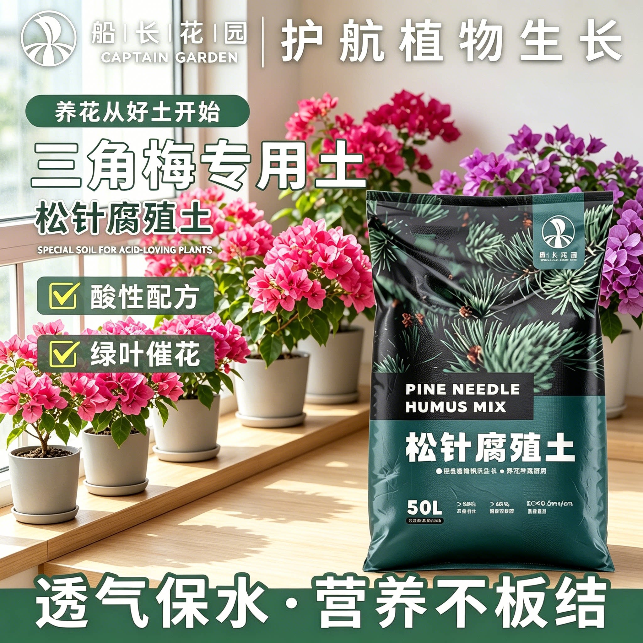 三角梅专用土喜酸植物种植营养土图片