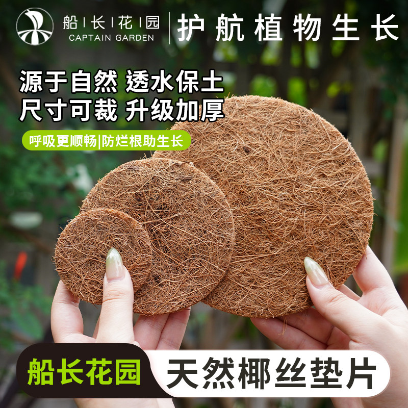 椰丝垫片多肉盆栽防漏土底孔垫网图片