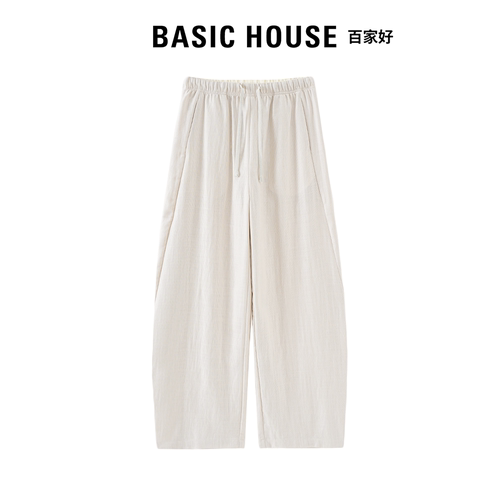 夏季薄款亚麻休闲裤女梨形显瘦