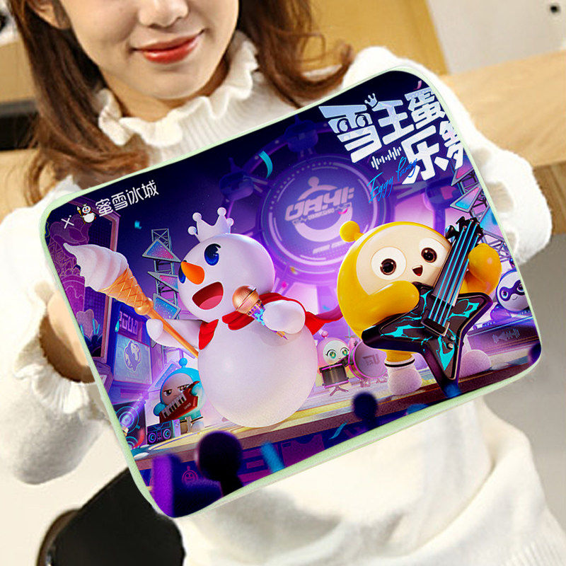 蛋仔派对2025新款热水袋加厚防爆暖腰暖手宝男女学生儿童毛绒可爱