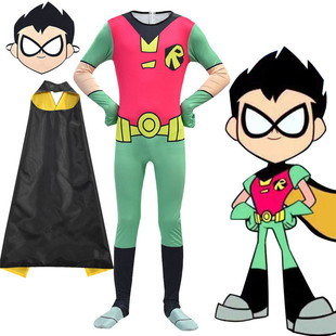 万圣节儿童cosplay服Teen Titans GO!少年泰坦出击哈衣男表演服装