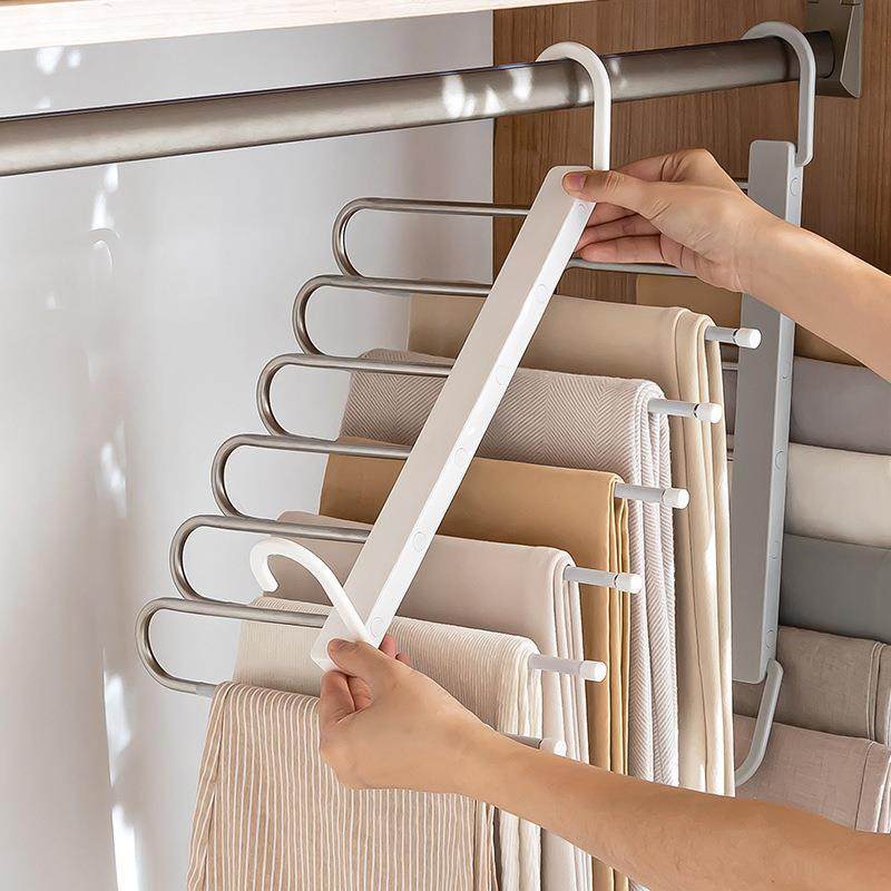 折叠裤架伸缩多功能多层挂裤子衣架专用家用裤夹衣柜收纳神器防滑,收纳整理,裤/裙架,淘宝优惠券,粉丝福利购,淘宝优惠卷