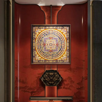 壇城唐卡掛畫(huà)藏式藝術(shù)銅畫(huà)裝飾畫(huà)
