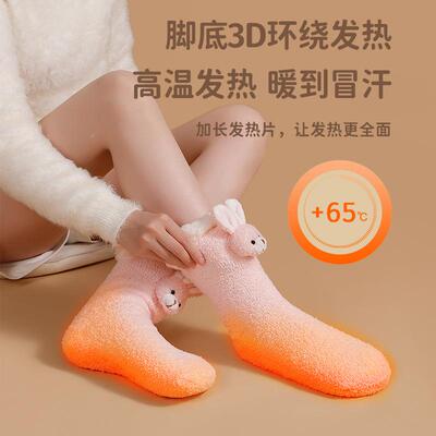 冬暖天暖ZN07脚宝充电热发热袜子加女生床上睡觉暖脚袜办公室神脚