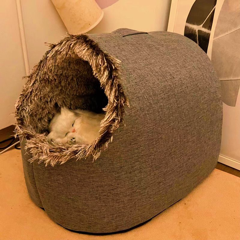 猫窝冬季保暖猫床狗窝小型犬超级大冬天猫咪睡觉的窝封闭式房子型